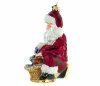 Christmas bauble Santa 13cm - With puppies